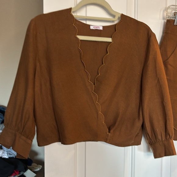EUC ERES L'intemporel Cheri Short (sz 6) and top (sz M) in Caramelo - Picture 2 of 11